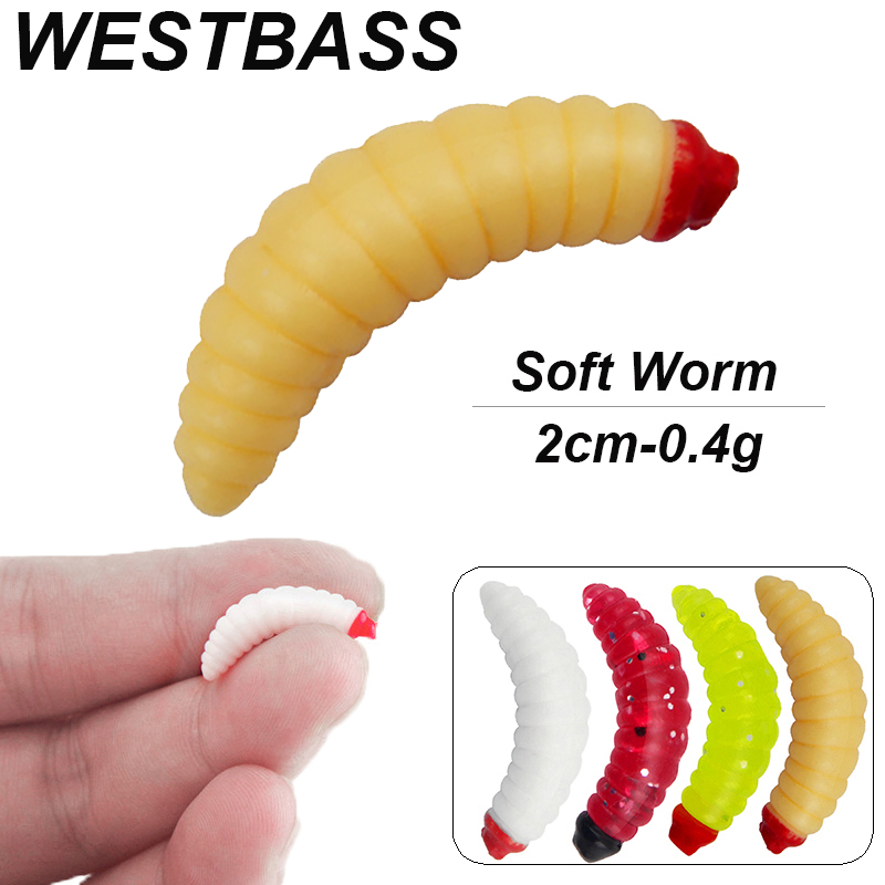Fishing Equipment Deals - WESTBASS 20/50PCS Zachte Larve Swimbait 2cm