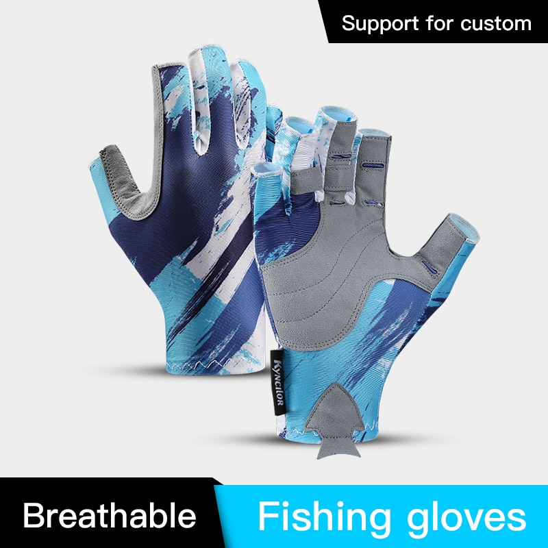 Fishing Equipment In China - Vishandschoenen Mannen Vrouwen Half-Vinger Anti-Slip Uv