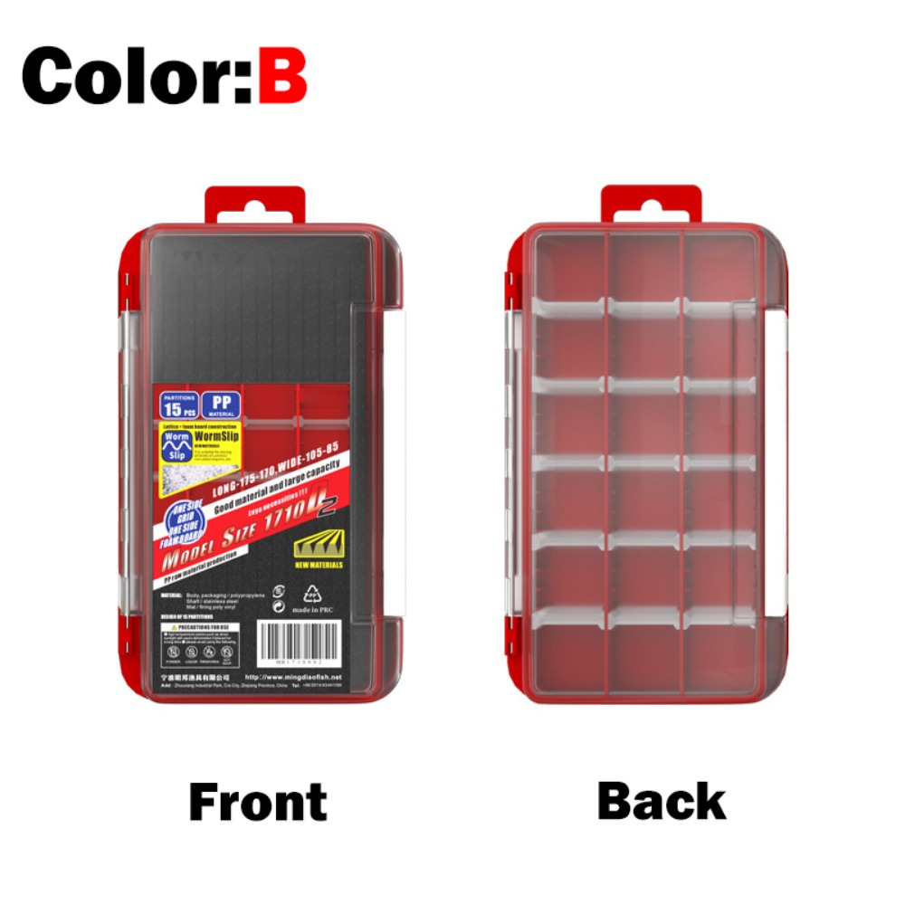 Fishing Equipment Box - Visgerei 2-laags vishaken container vissen lokken