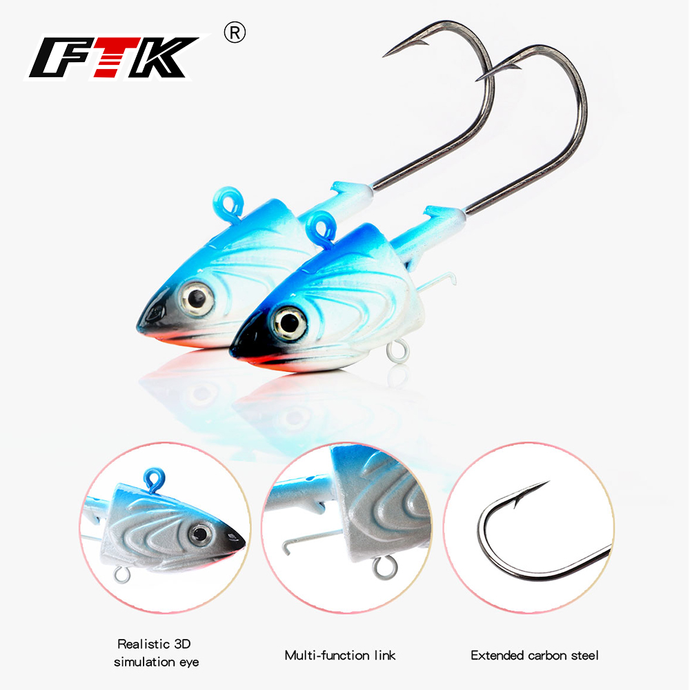Fishing Equipment Deals - FTK 2PCS Jig Head Vishaak 40g