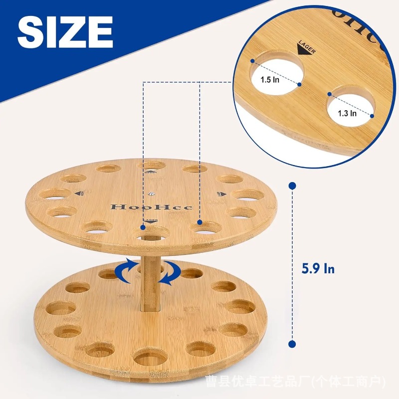 Ronde houten hengelsteun met d - Fishing Equipment Rod recensie en prijs