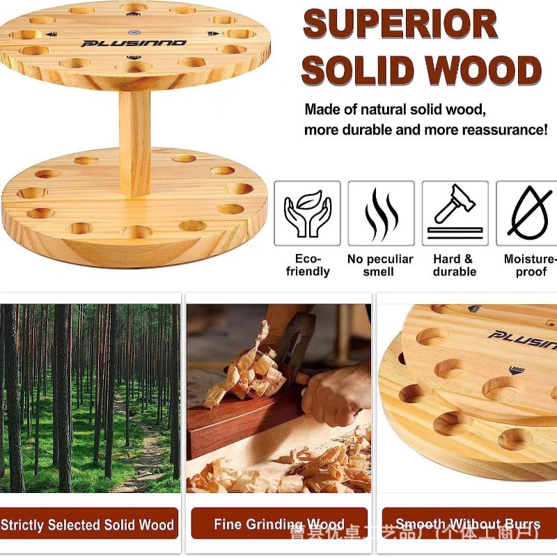 Ronde houten hengelsteun met d - Fishing Equipment Rod recensie en prijs