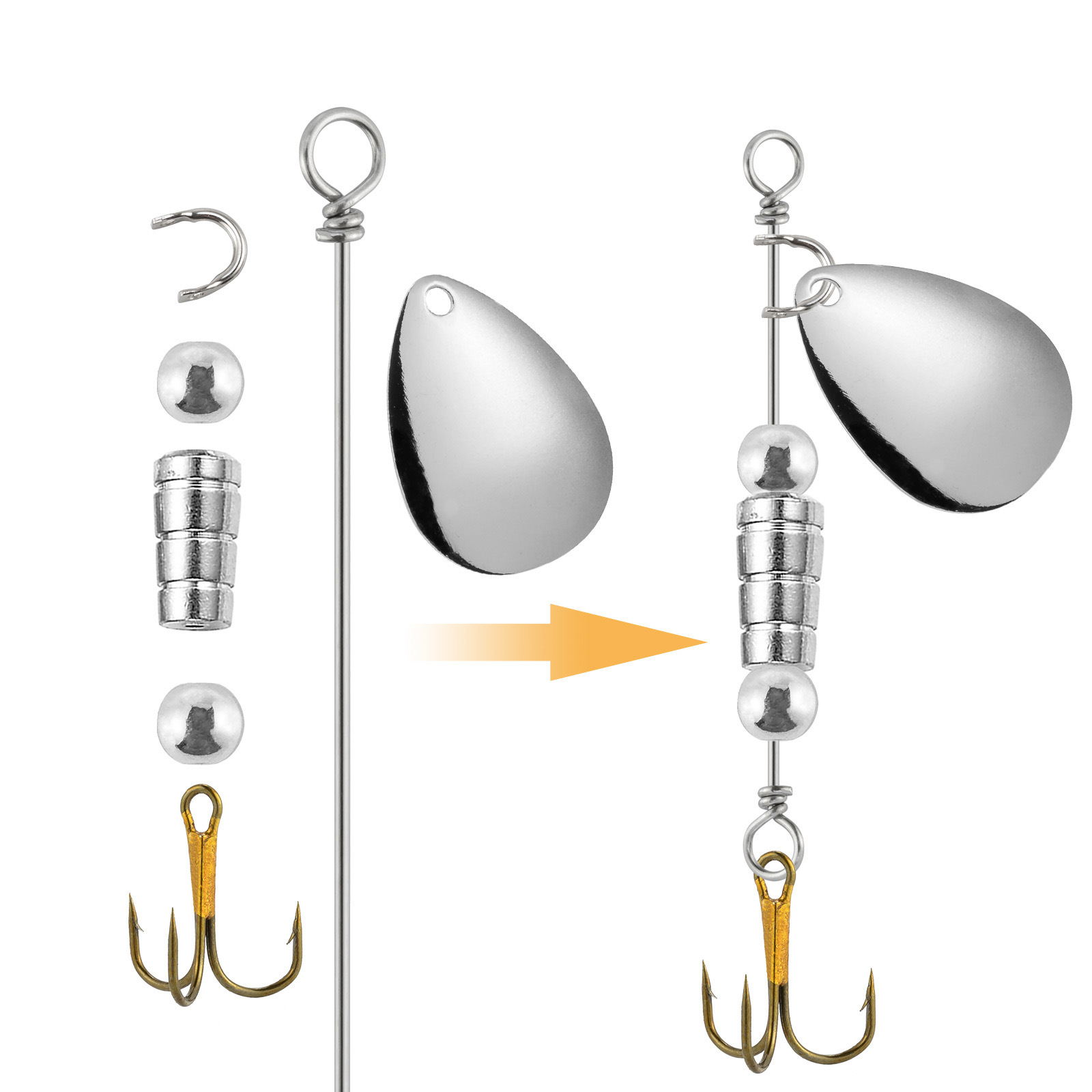 90 stuks spinnerbait-schacht d - Trout Fishing Lure recensie en prijs